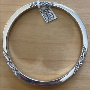 2 NWT Brighton Silver Bangle Bracelet with Sparkling Accents